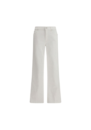 7FOR White Cotton Straight-Leg Jeans - W24