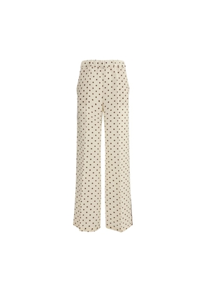 P.A.R.O.S.H. Cream Silk Casual Pants - S