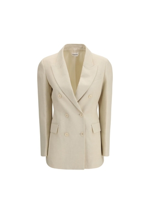 P.A.R.O.S.H. Cream Cotton Blazer - XS