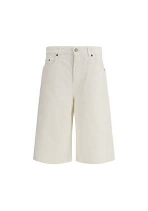 Haikure White Cotton Bermuda Shorts - W24