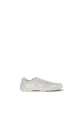 Prada White Fabric Low Top Sneakers - EU38/US8