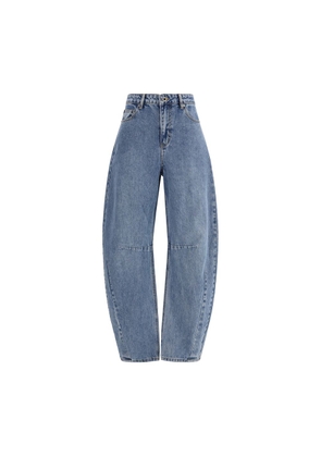 Self-Portrait Blue Cotton Relaxed Fit Jeans - W25
