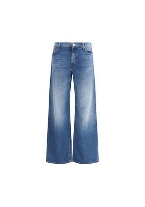 Mother Denim Blue Cotton Flared Jeans - W24