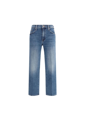 Mother Denim Blue Cotton Relaxed Fit Jeans - 27