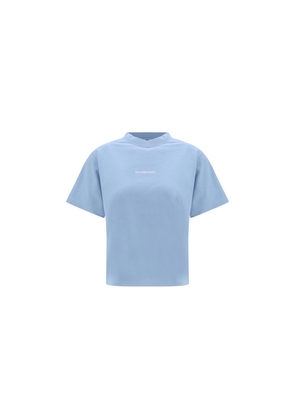 Balenciaga Light Blue Cotton T-Shirt - M