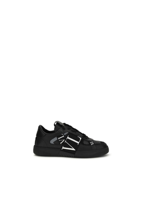 Valentino Garavani Black Calf Leather Bos Taurus Low Top Sneakers - EU41.5/US8.5