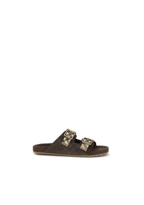 Burberry Brown Rubber Flat Sandals - EU40/US7