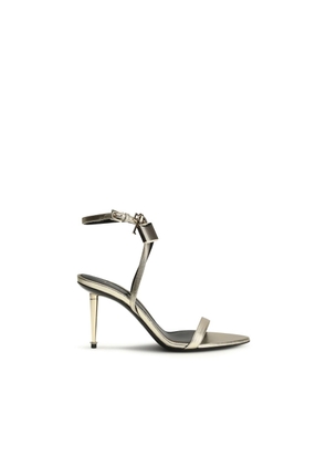 Tom Ford Gold Calf Leather Bos Taurus Stiletto Heel Sandals - EU37/US7