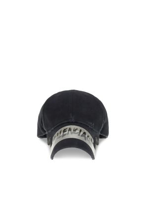 Balenciaga Black Cotton Cap (Baseball Hat) - S