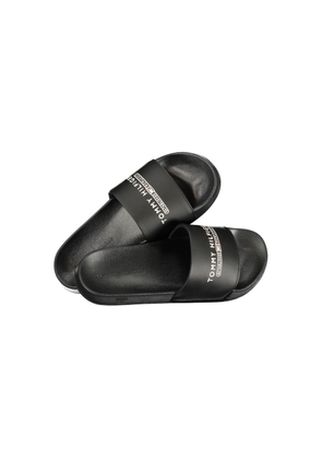 Tommy Hilfiger Black Polyurethane Men Slipper - EU42/US9