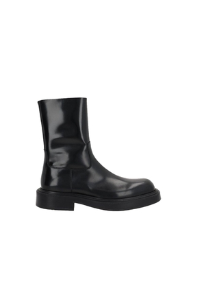 Salvatore Ferragamo Black Calfskin Ankle Boots - EU43/US10