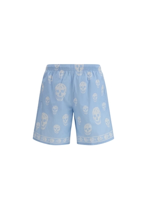 Alexander McQueen Light Blue Polyamide Bermuda Shorts - S