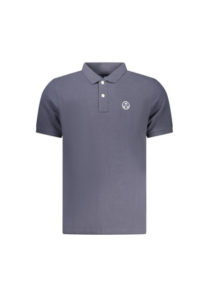 North Sails Blue Cotton Men Polo - M