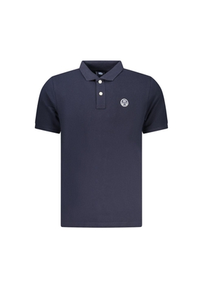 North Sails Blue Cotton Men Polo Shirt - M