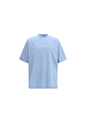 Balenciaga Light Blue Cotton T-Shirt - M