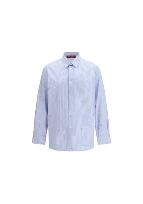 Gucci Light Blue Cotton Pattern Shirt - 15.75