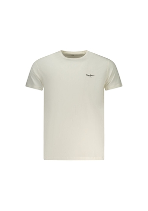 Pepe Jeans Bianco Cotton Men T-Shirt - M