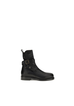 Burberry Black Calf Leather Bos Taurus Ankle Boots - EU41/US8