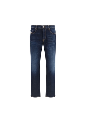 Diesel Blue Cotton Relaxed Fit Jeans - W31