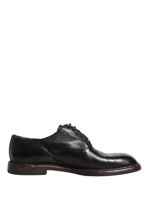 Dolce & Gabbana Black Calfskin Leather Oxford Dress Shoes - EU41/US8