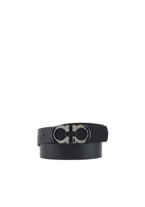 Ferragamo Black Calf Leather Bos Taurus Regular Belt - 105 cm / 42 Inches