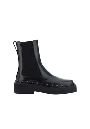 Valentino Garavani Black Calfskin Chelsea Boots - EU39/US9