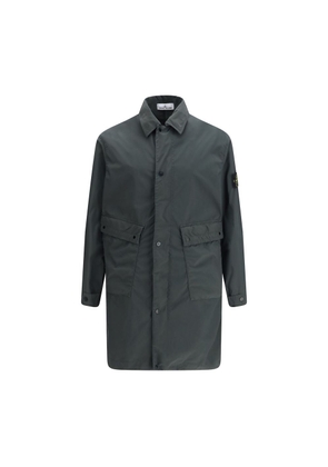 Stone Island Gray Polyester Coat - S