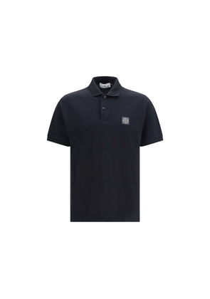 Stone Island Black Cotton Polo Shirt - XXL