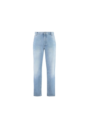 Balmain Blue Cotton Straight-Leg Jeans - W31
