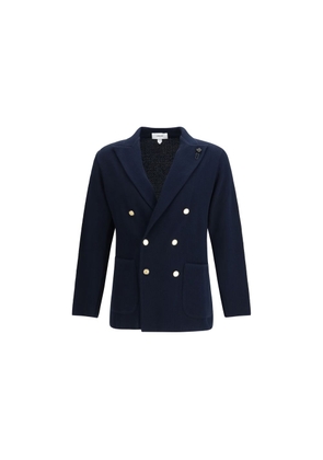 Lardini Blue Cotton Blazer - S