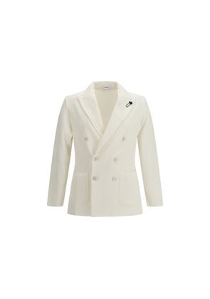 Lardini White Cotton Blazer - S