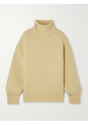 TOTEME - Oversized Wool-blend Turtleneck Sweater - Yellow - xx small,x small,small,medium,large,x large