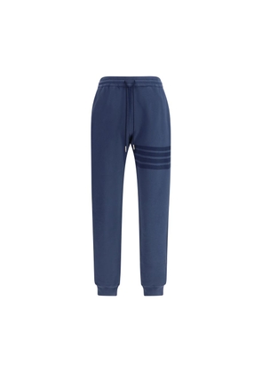 Thom Browne Blue Cotton Casual Pants - 4