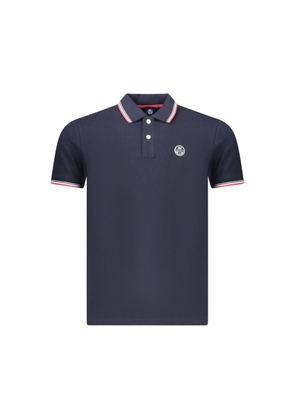 North Sails Blue Cotton Men Polo Shirt - XL