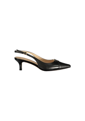 Twinset Black Leather Women Sandal - EU37/US7