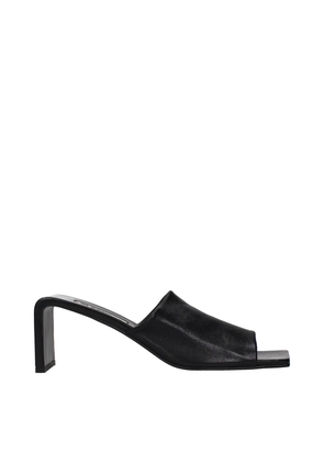 Jil Sander Black Leather Stiletto Heel Sandals - EU37/US7