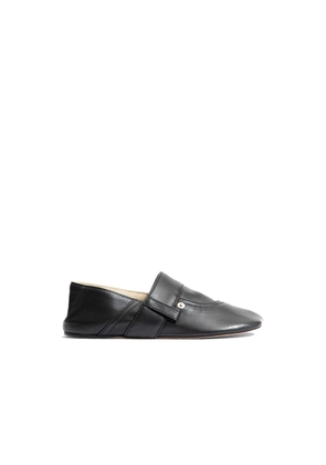 Loewe Black Calfskin Slippers - EU38/US8