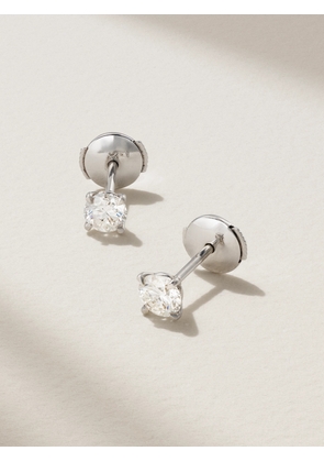 David Morris - 18-karat White Gold Diamond Earrings - Silver - One size