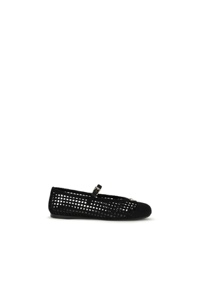 Prada Black Cotton Ballet Flats - EU38/US8