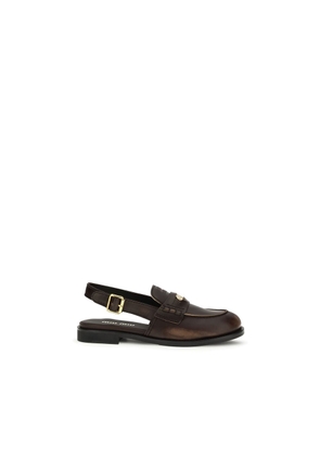 Miu Miu Brown Calf Leather Bos Taurus Slip-On Loafers - EU36.5/US6.5