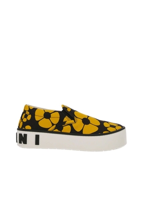 Marni Black Cotton Platform Sneakers - EU37/US7