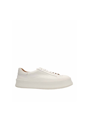 Jil Sander White Calfskin Platform Sneakers - EU40/US7