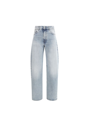 Haikure Light Blue Cotton Relaxed Fit Jeans - W29