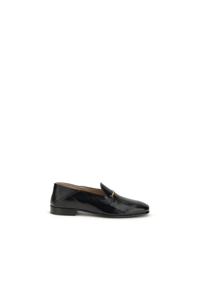 Valentino Garavani Black Calf Leather Bos Taurus Slip-On Loafers - EU41/US8