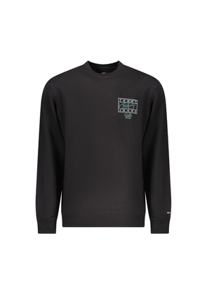 Tommy Hilfiger Black Cotton Men Sweatshirt - M