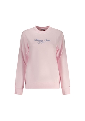 Tommy Hilfiger Pink Cotton Women Sweatshirt - S