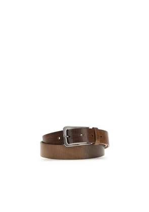 Brunello Cucinelli Brown Calf Leather Bos Taurus Regular Belt - M