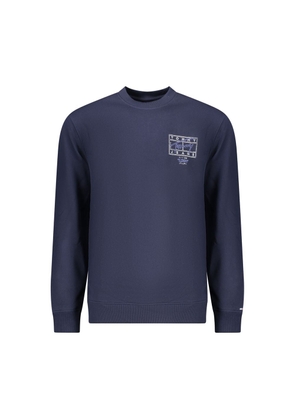 Tommy Hilfiger Blue Cotton Men Sweatshirt - M