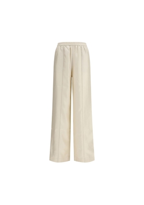 Loulou De Saison Beige Silk Casual Pants - M
