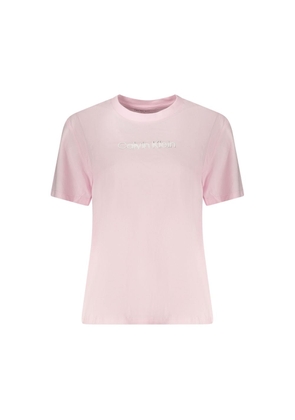 Calvin Klein Rosa Cotton Women T-Shirt - S
